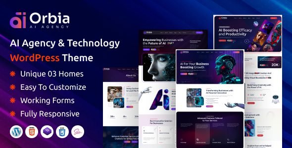 orbia 1 0 ai agency technology wordpress theme