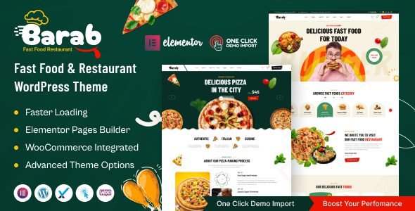 barab 1 0 3 fast food restaurant wordpress theme