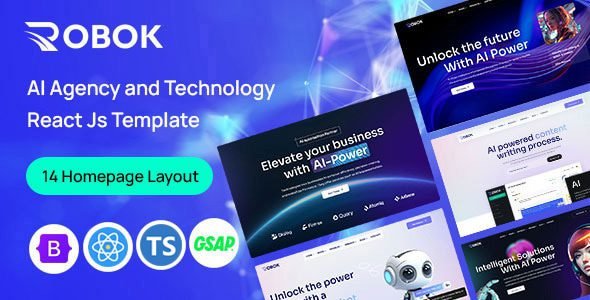 robok 1 0 ai agency technology react js template